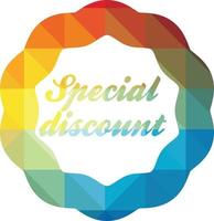 Vector Image Of A Sticker With Text Special Discount