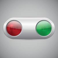 Vector Image Of Red And Green Buttons