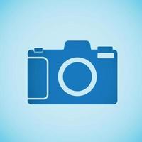 Vector Image Of A Blue Camera Icon