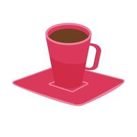 vector tea cup with saucer