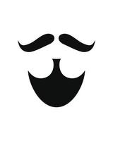 Beard icon isolated on white background vector