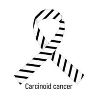 Cancer Ribbon. Carcinoid cancer. Vector illustration.