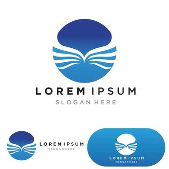 ala halcón pájaro logo plantilla vector