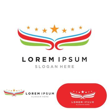 ala halcón pájaro logo plantilla vector