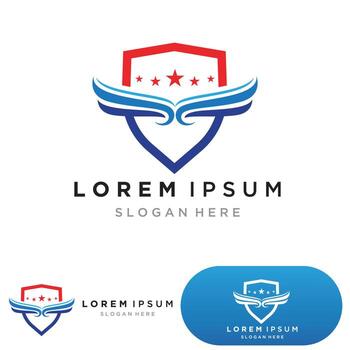 ala halcón pájaro logo plantilla vector