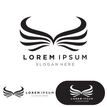 ala halcón pájaro logo plantilla vector