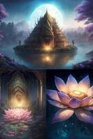 Ancient heaven in ancient myths and legends. . photo
