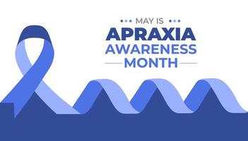 Apraxia Awareness Month background or banner design template celebrate in may vector