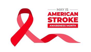 American Stroke Awareness Month background or banner design template celebrate in may vector