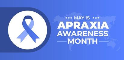 Apraxia Awareness Month background or banner design template celebrate in may vector