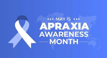 Apraxia Awareness Month background or banner design template celebrate in may vector
