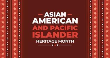 Asian American and Pacific Islander Heritage Month background or banner design template celebrate in may. vector