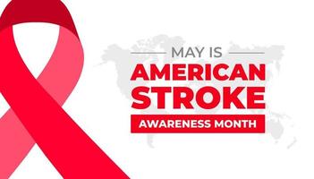 American Stroke Awareness Month background or banner design template celebrate in may vector