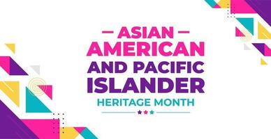 Asian American and Pacific Islander Heritage Month background or banner design template celebrate in may. vector