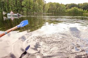 Oar paddle from row boat photo