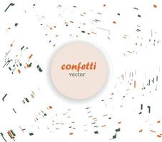 confetti isolated border . shiny gold flying tinsel vector