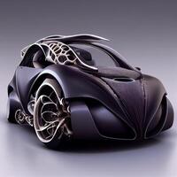 futuristic biomechanical car Parametric design. photo