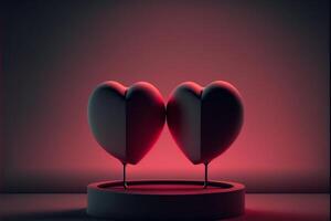 Minimalistic abstract valentines day illustration. . photo