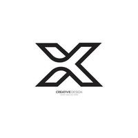 Modern letter X K or K X creative line art minimalist logo vector