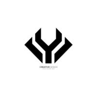 Modern letter Y V or V Y unique shape monogram logo vector