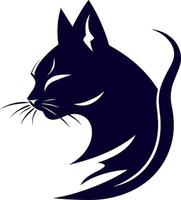 minimalista moderno gato logo. difícil gato icono. sencillo gato vector icono.