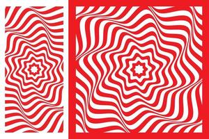 The combination of red and white forms a wave pattern like a flag in the wind. vector