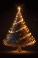 un grande americano Navidad árbol festivo. generativo ai. foto