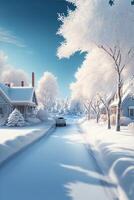 Beautiful snow scene beautiful. . photo