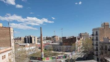 View of the poblenou district of barcelona video