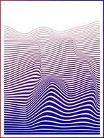 Editable Colorful abstract pattern with wavy lines. Optical art background. Black and white wave design with zebra stripes. red and blue Vector illustration for poster or any for graphic background