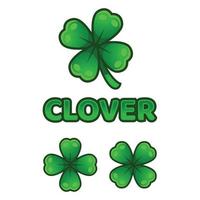 Modern vector flat design simple minimalist logo template of 4 leaf clover shamrock vector for brand, emblem, label, badge. Isolated on white background.