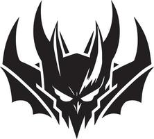 Vector gaming logo. Angry bat with skull logo gamers. Batman logo.