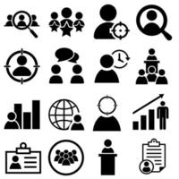 Head Hunting Related Vector Icon set. Contains such Icons as Career growth, Candidate, Search, CV, Card Index, Outsource and more illustration.