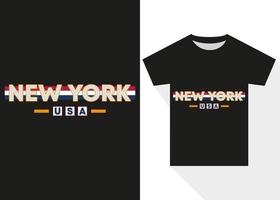 New York USA Typography T-shirt Design. Modern Typography T shirt Design vector