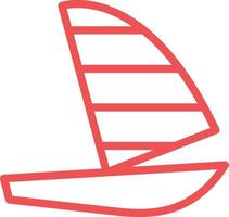 diseño de icono de vector de windsurf