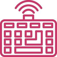 Wireless Keyboard Vector Icon Design