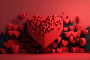 Minimalistic abstract valentines day illustration. . photo