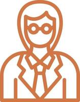 Female Professor Vector Icon Design