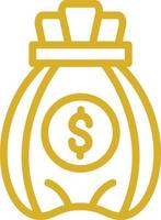 Money Bag Vector Icon Design