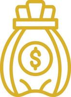 Money Bag Vector Icon Design