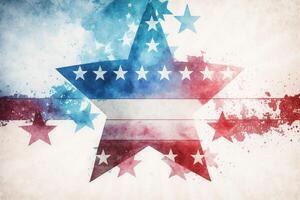 Grunge USA flag background. American flag grunge background. photo