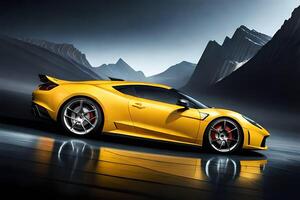 generic concept car in black and yellow photo