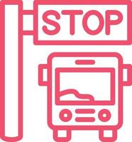 Bus Stop Vector Icon Design