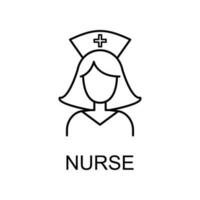 enfermero línea vector icono