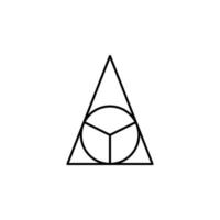 circle in a triangle vector icon