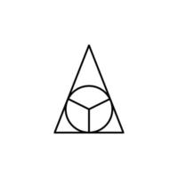 circle in a triangle vector icon