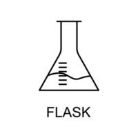 flask line vector icon