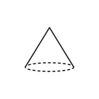 cone with a dotted bottom vector icon