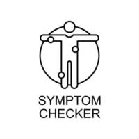 symptom checker line vector icon