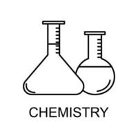 química línea vector icono